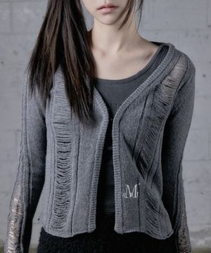 누비 데미지 슬림 가디건 (2컬러)