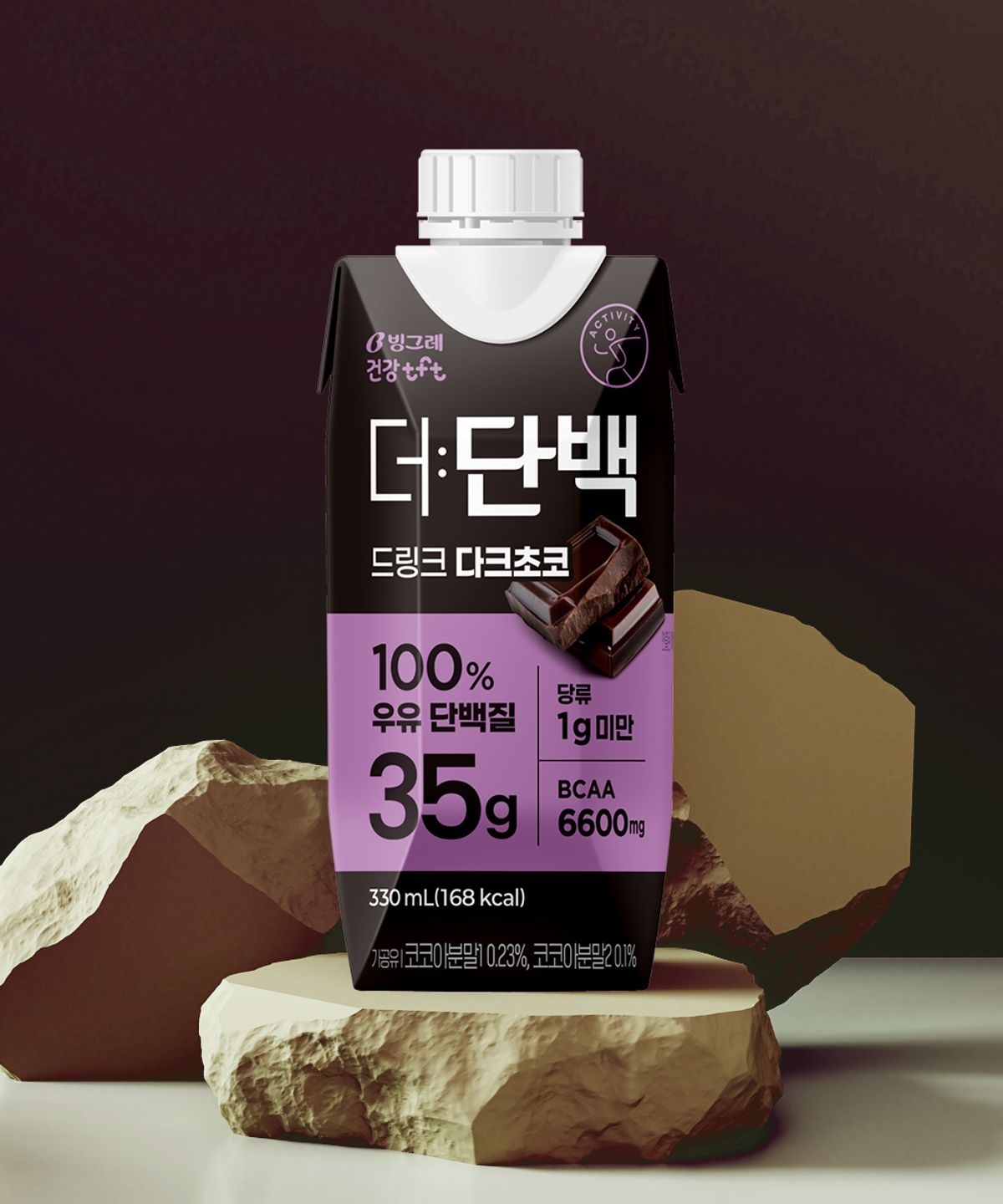 빙그레(BINGGRAE) 빙그레 더단백 드링크 다크초코 330ml 12팩