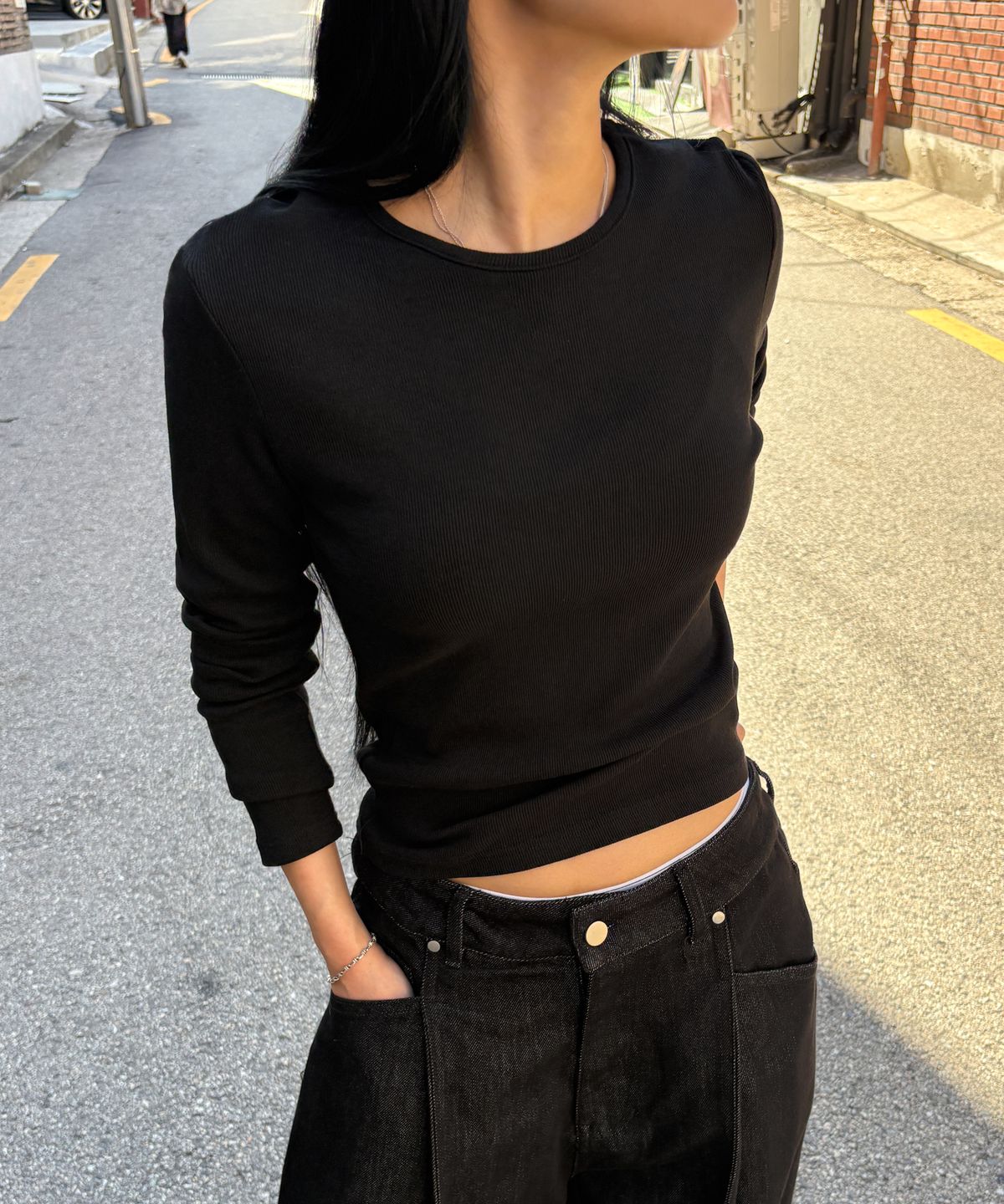 포르테나(PORTERNA) ESSENTIAL ROUND T-SHIRT-3COLOR