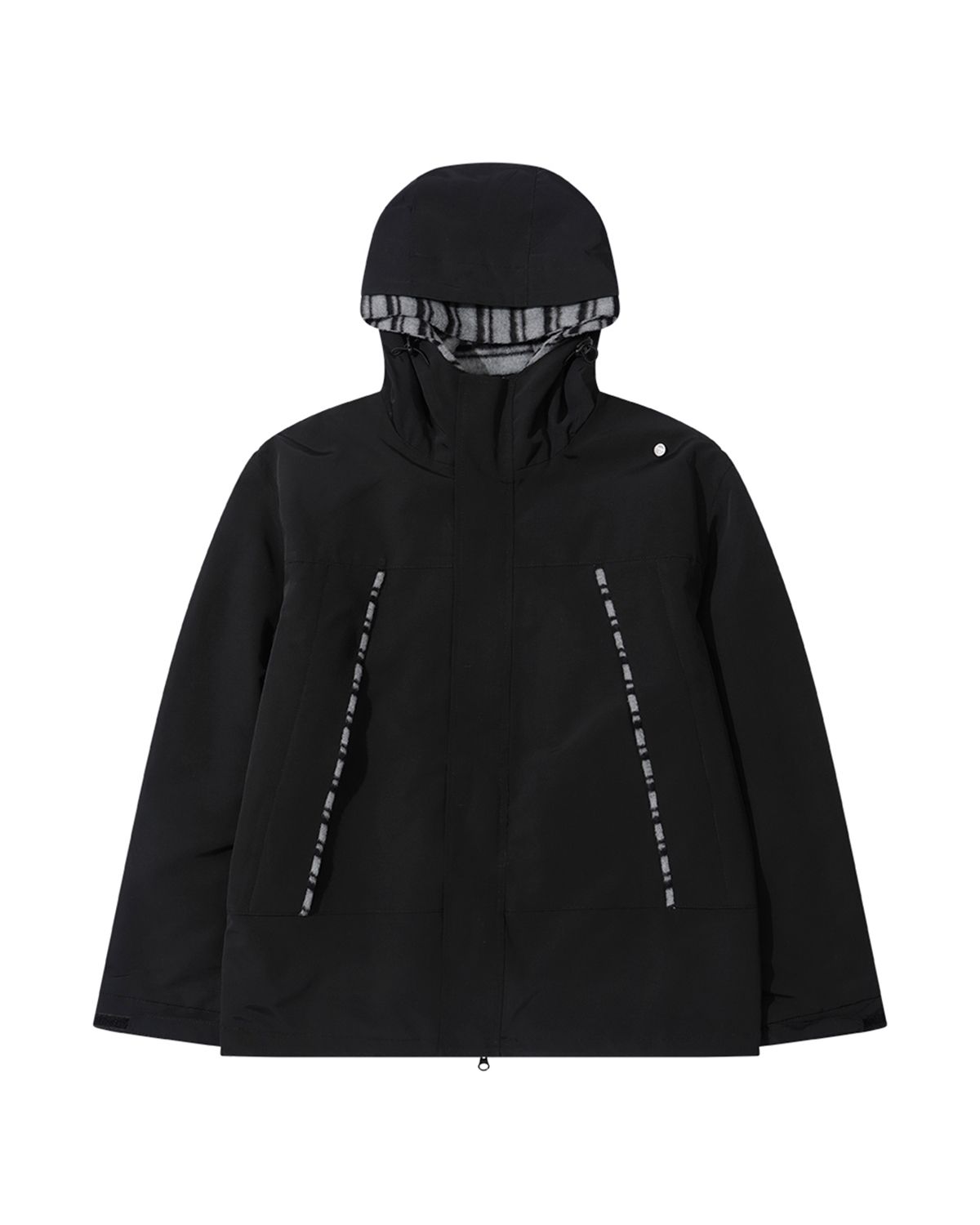 더뮤지엄비지터(THEMUSEUMVISITOR) KNIT POINT WIND BREAKER JACKET (BLACK)