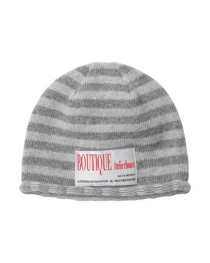 STRIPE KNIT BEANIE (GREY)