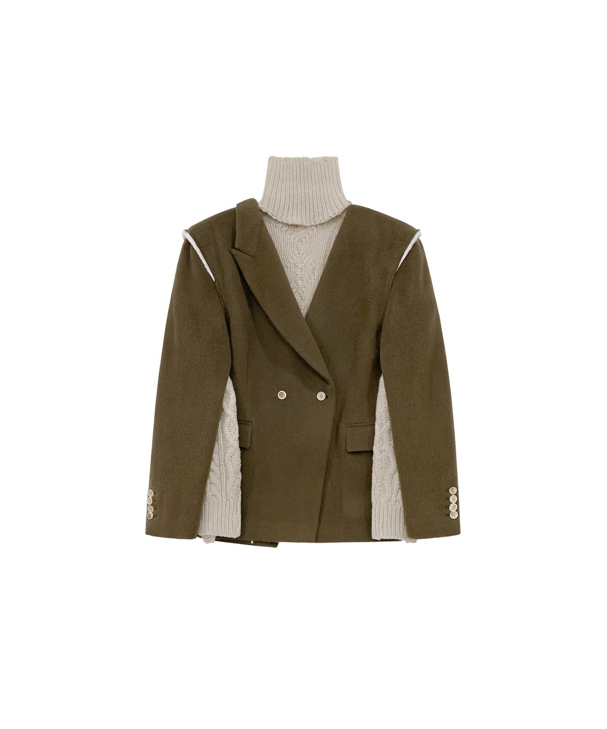 므아므(MMAM) Origami wool layered jacket