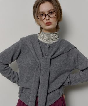 SHAWL SET CARDIGAN (GREY)