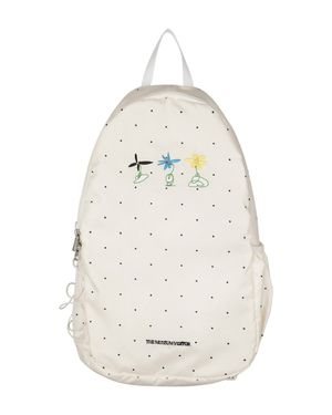 POLKA DOT SYMBOL EMBROIDERED BACKPACK (WHITE)