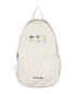 POLKA DOT SYMBOL EMBROIDERED BACKPACK (WHITE)
