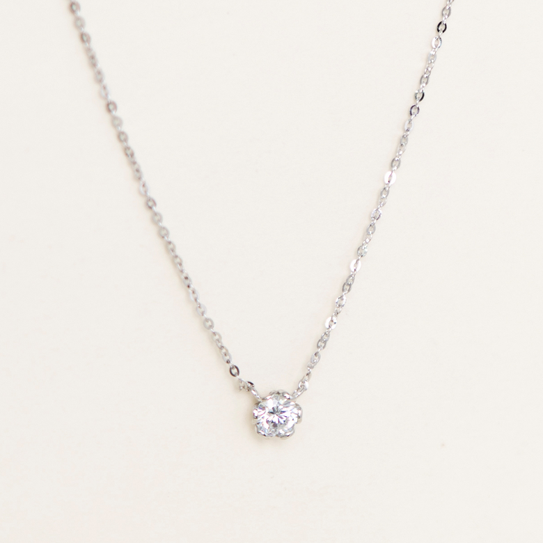 [14K/18K 골드] 플라워 0.2ct 목걸이