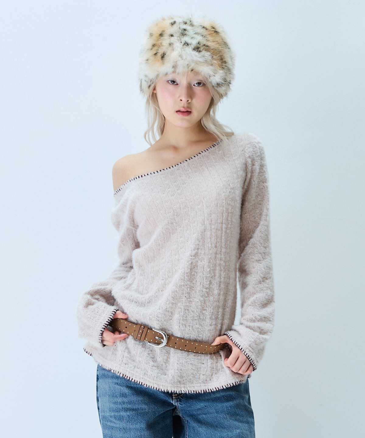 라티젠(LARTIGENT) L21 SNOW PLUFFY MINI DRESS TOP(BEIGE)