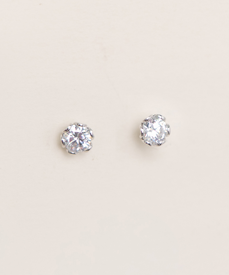 [14K/18K 골드] 플라워 0.2ct 귀걸이