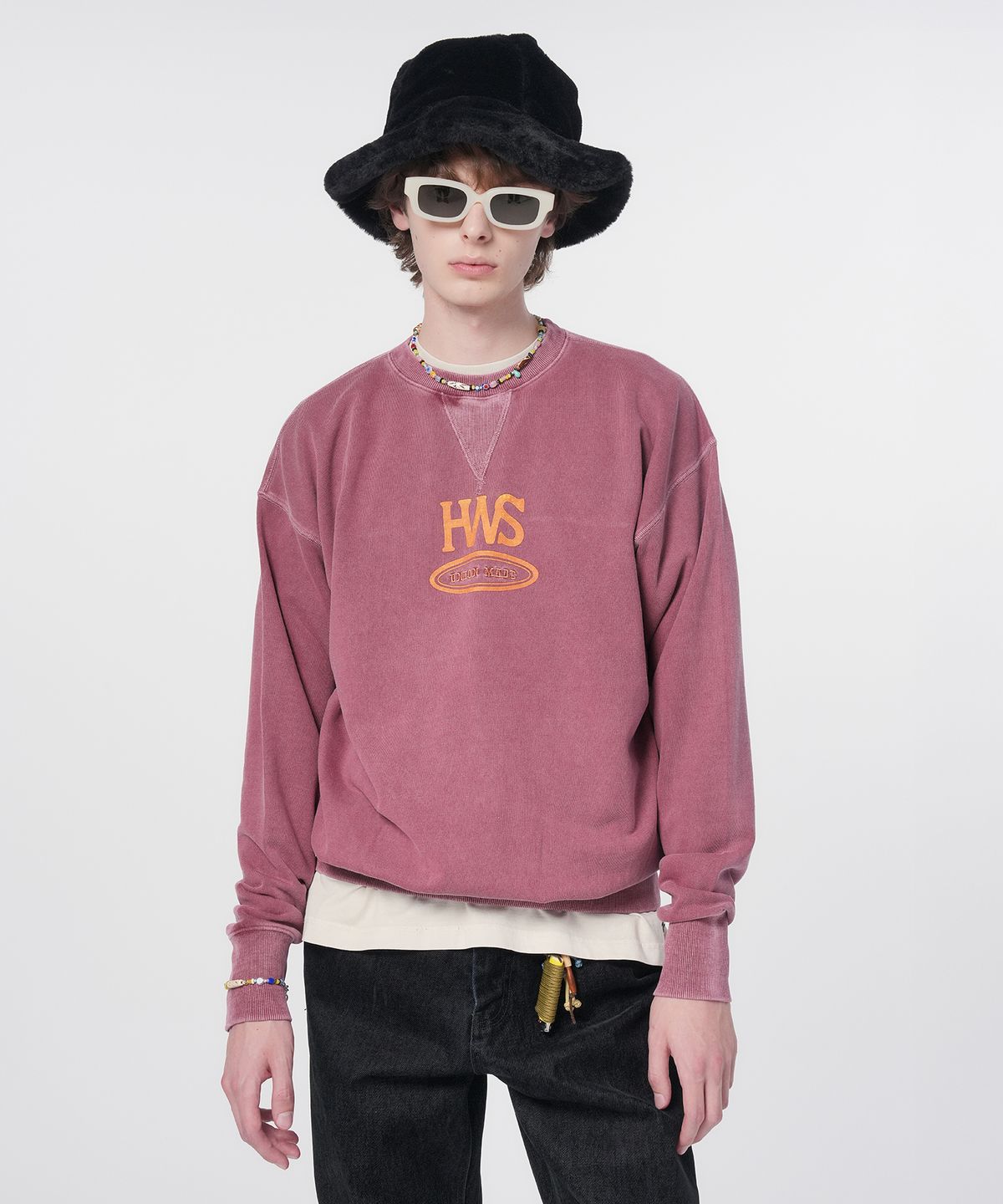홍우성(HONGWOOSUNG) Pigment Unit Sweatshirts_Deep Burgundy