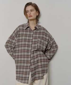 FLANNEL CHECK SHIRT (BROWN)
