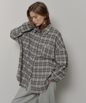 FLANNEL CHECK SHIRT (GREY)
