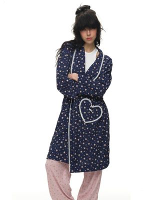 그랜마 플라워 테리 로브 가운