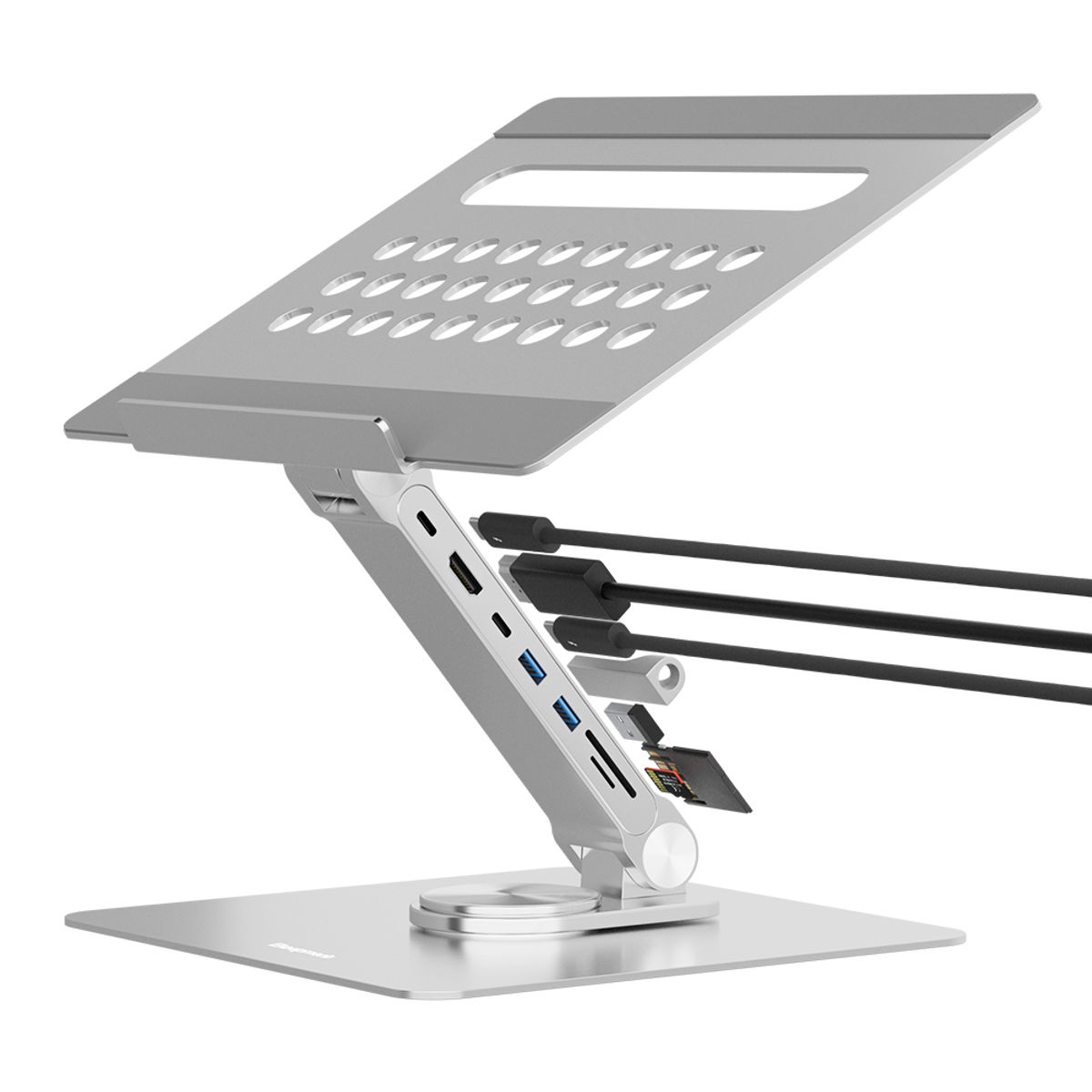 이킵먼트(EKEEPMENT) Ekeepment X Stand Pro 노트북 거치대 7in1 USB 허브 360도 회전 스탠드 받침대