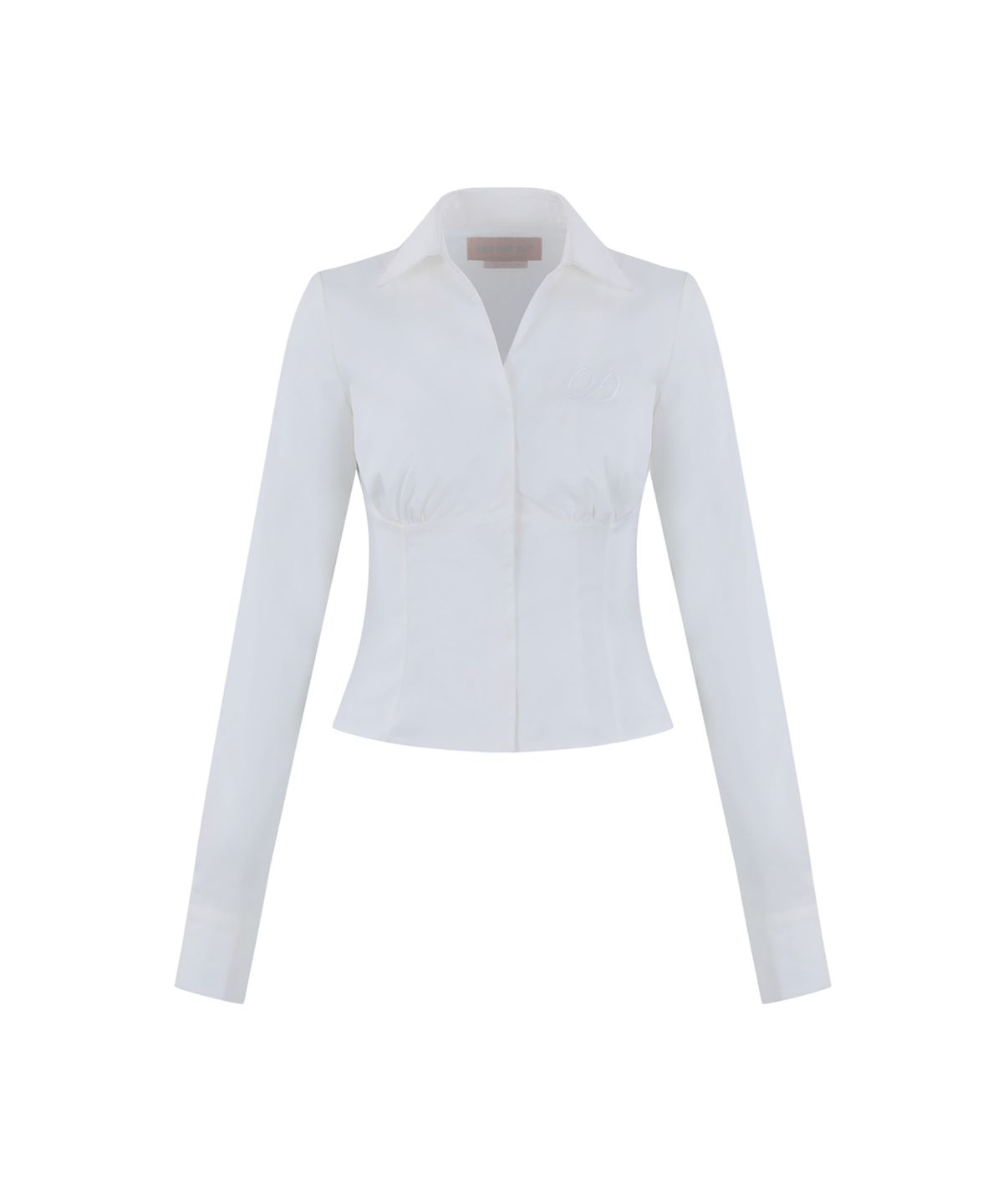 오드원아웃(ODDONEOUT) D LOGO V NECK SHIRTS WHITE