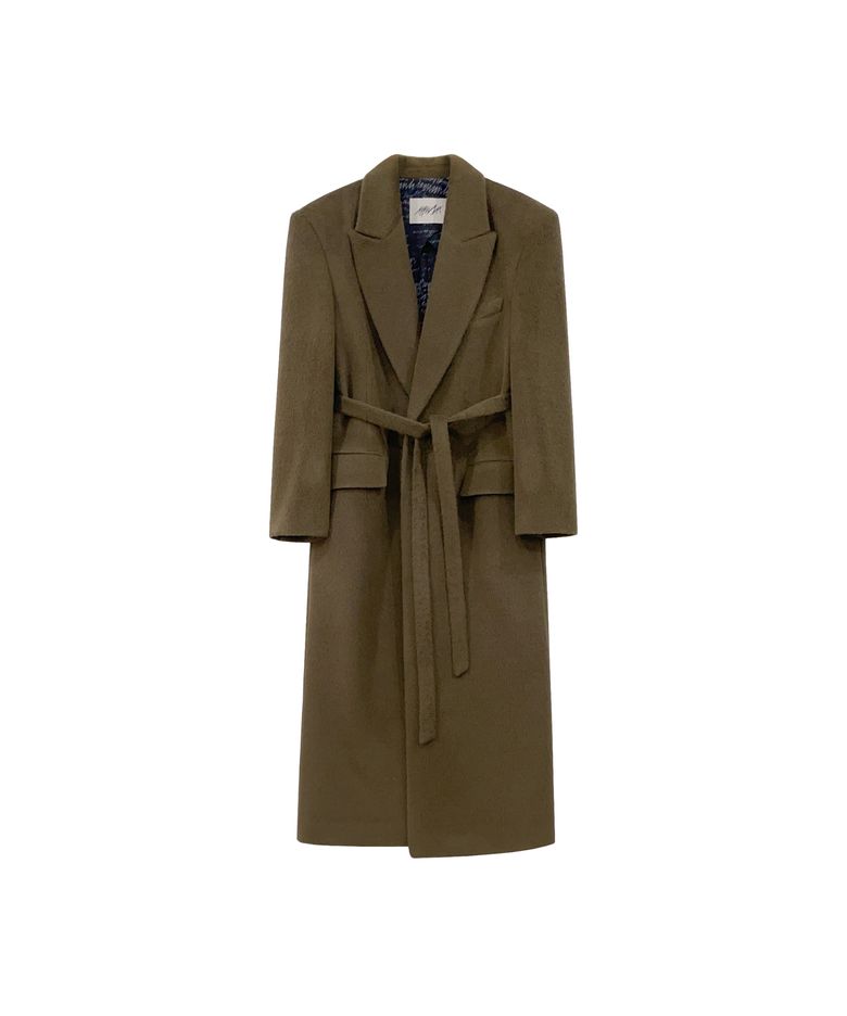 Wool minimal long coat