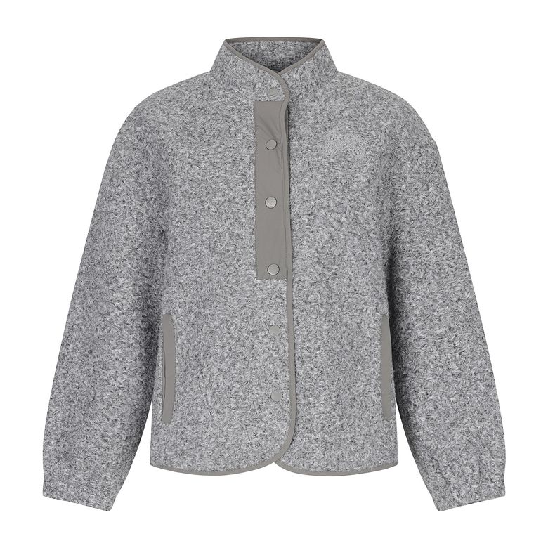 Fleece Button Jacket_M/GRAY