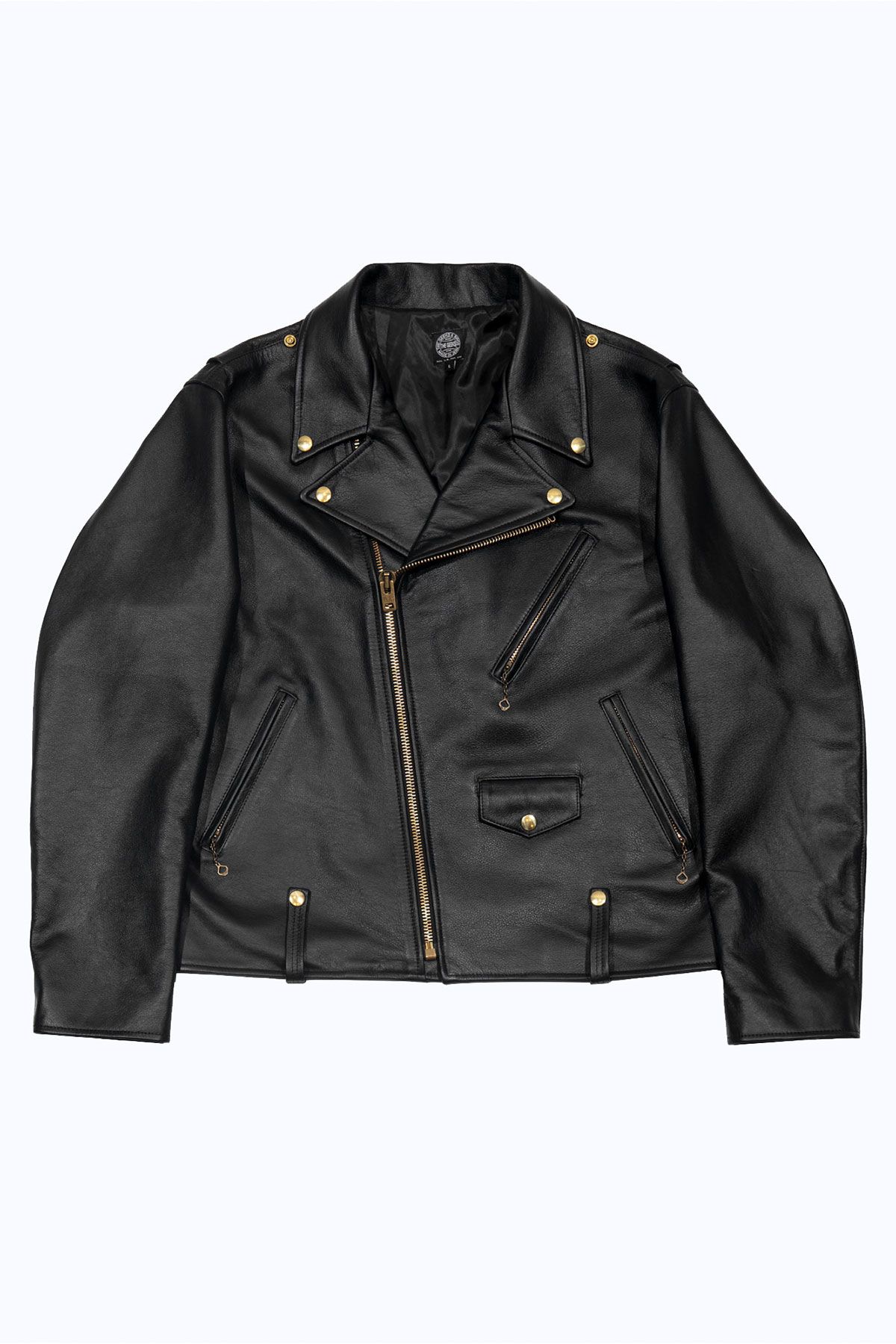 더 긱스(THE GEEKS) Double riders jacket - Black split leather
