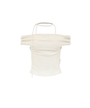 STRING&SHIRRING OFF-SHOULDER TOP IVORY