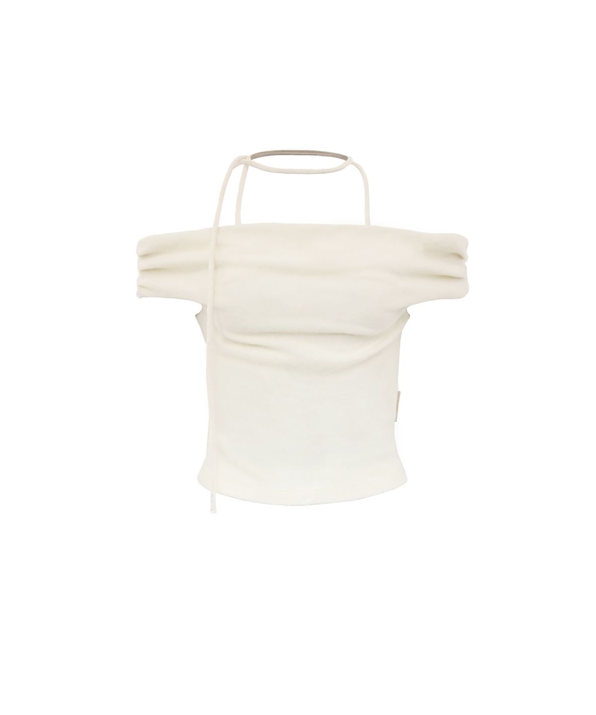 오드원아웃(ODDONEOUT) STRING&SHIRRING OFF-SHOULDER TOP IVORY