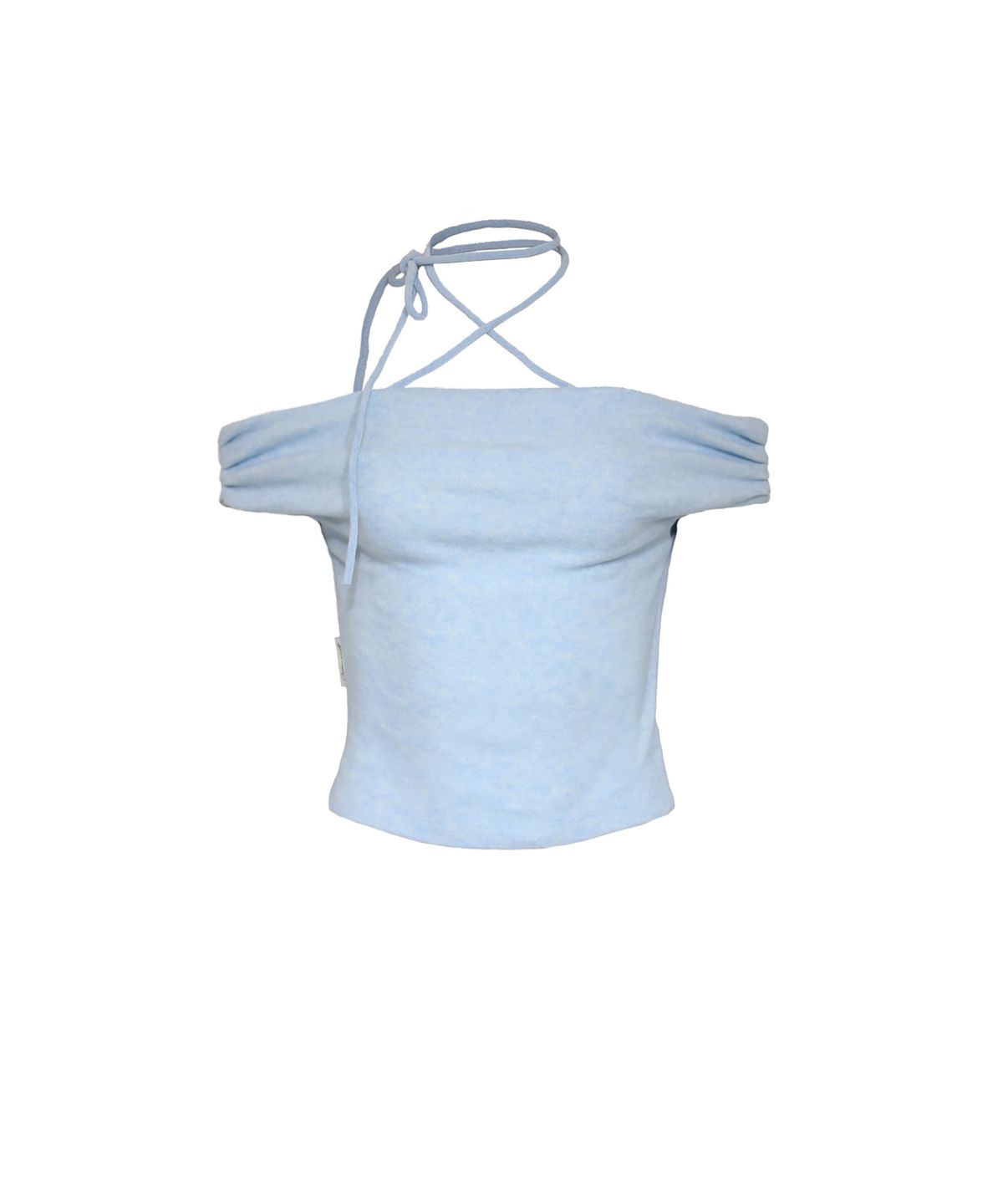 오드원아웃(ODDONEOUT) STRING&SHIRRING OFF-SHOULDER TOP SKY
