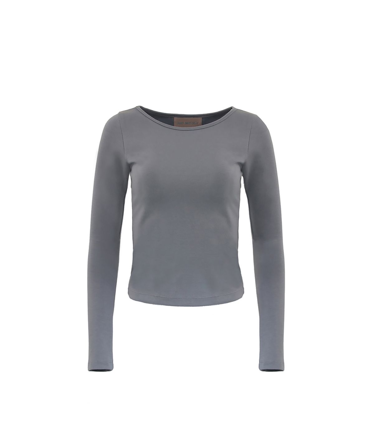 오드원아웃(ODDONEOUT) BASIC BOAT NECK  LONG SLEEVE TOP GRAY