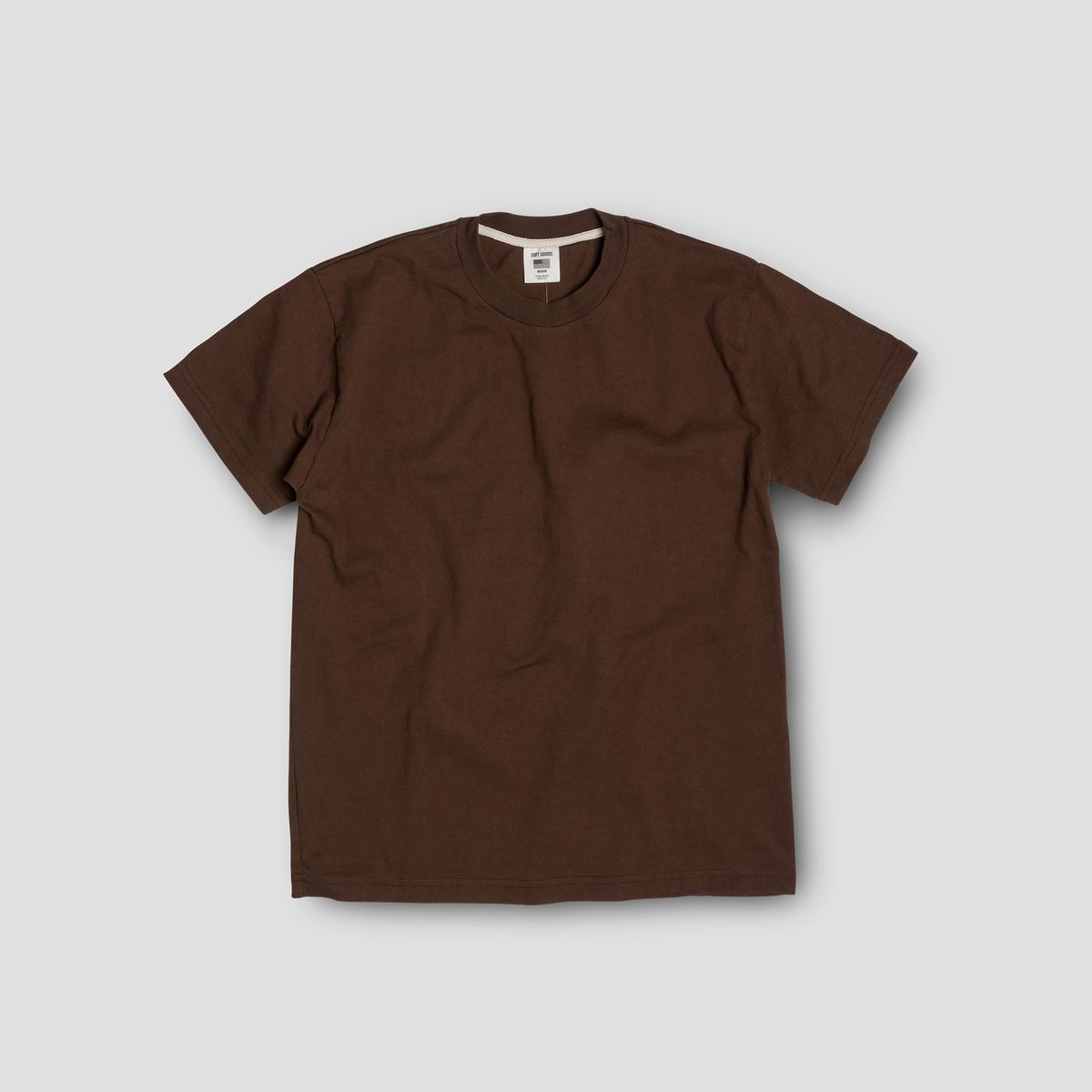 소프트굿즈(SOFT GOODS MFG) 더 헤비웨이트 티셔츠, 다크월넛