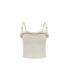 TWIST FRILL TERRY TOP IVORY