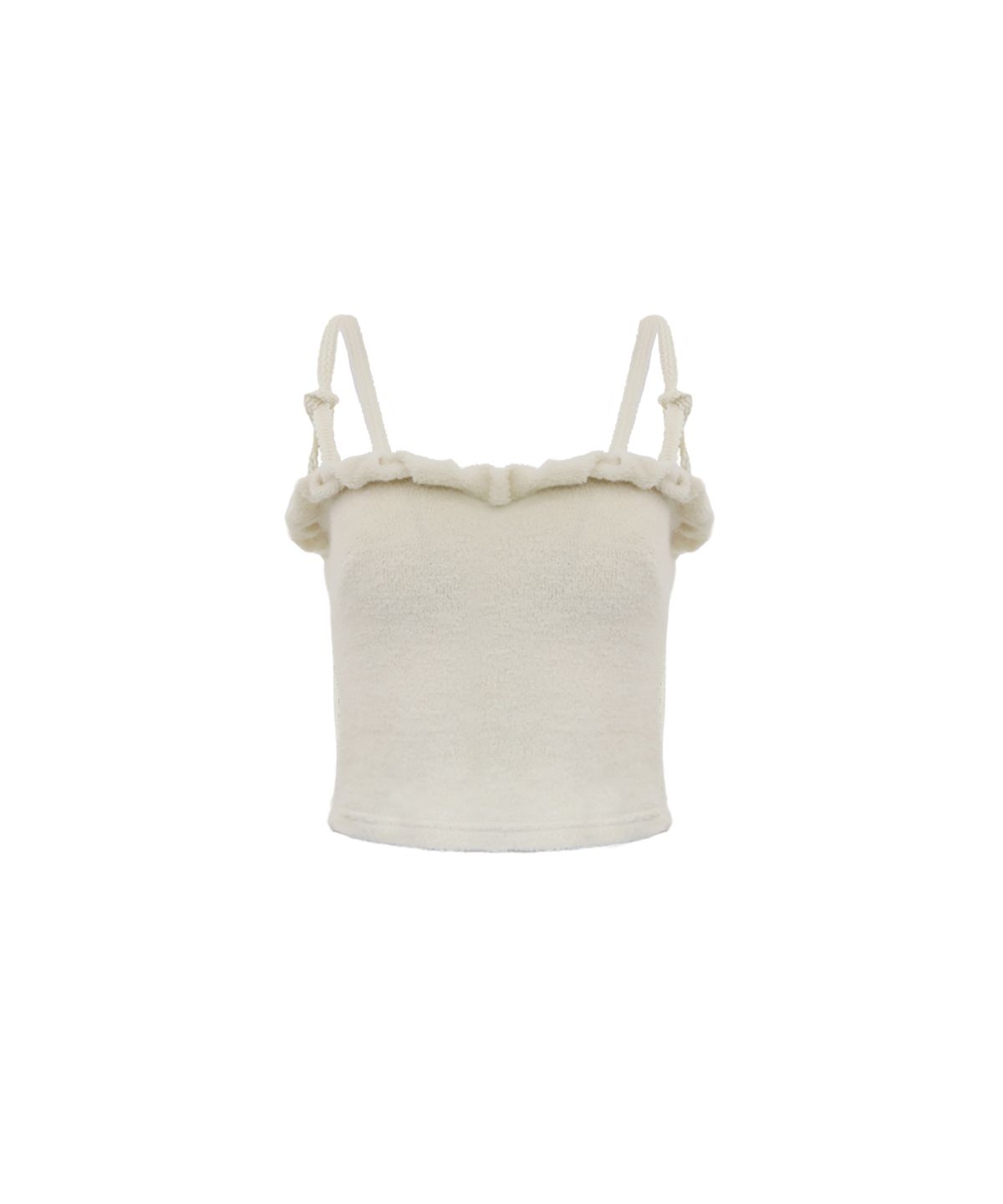 오드원아웃(ODDONEOUT) TWIST FRILL TERRY TOP IVORY
