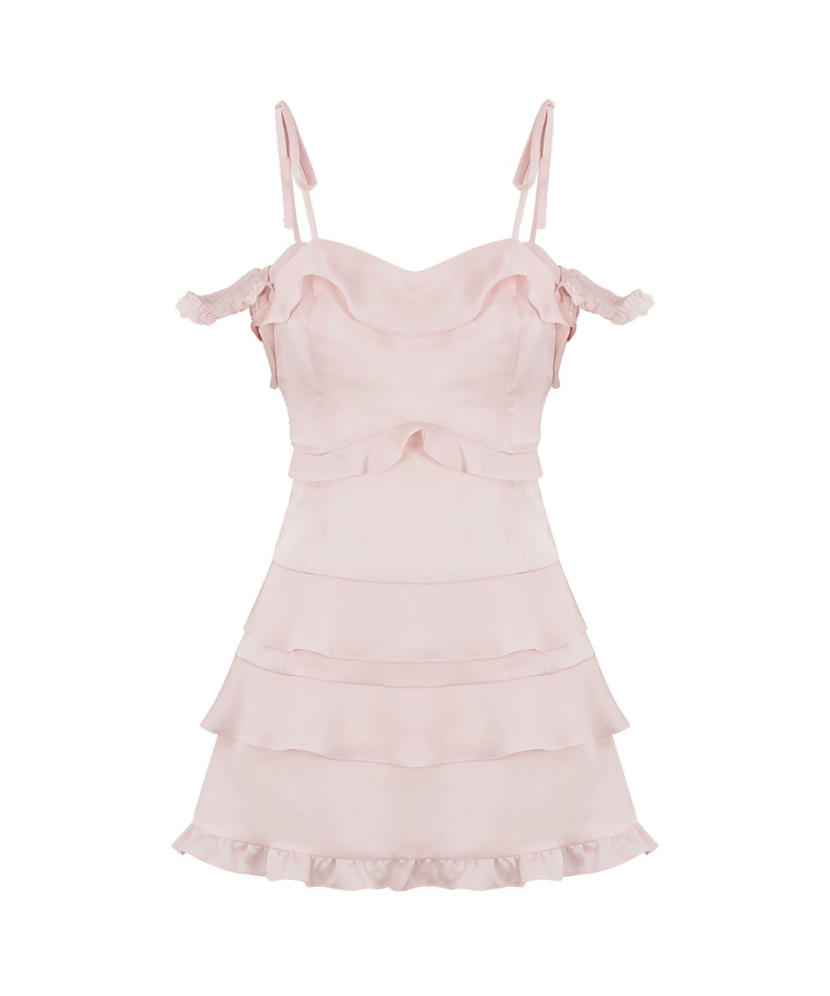 오드원아웃(ODDONEOUT) FRILL DRESS PINK