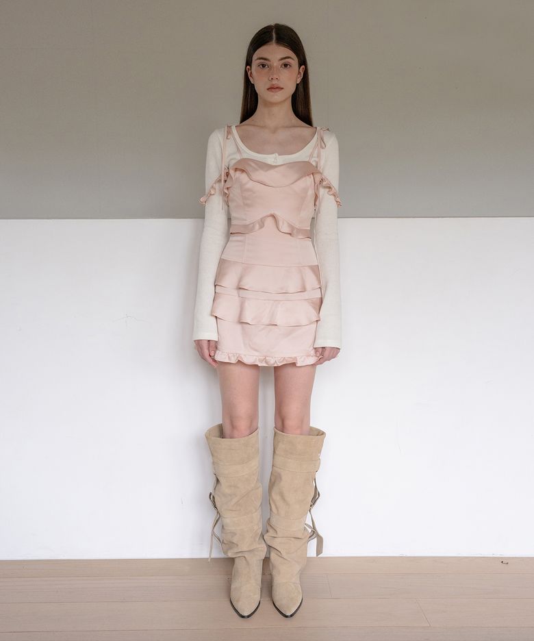 FRILL DRESS PINK