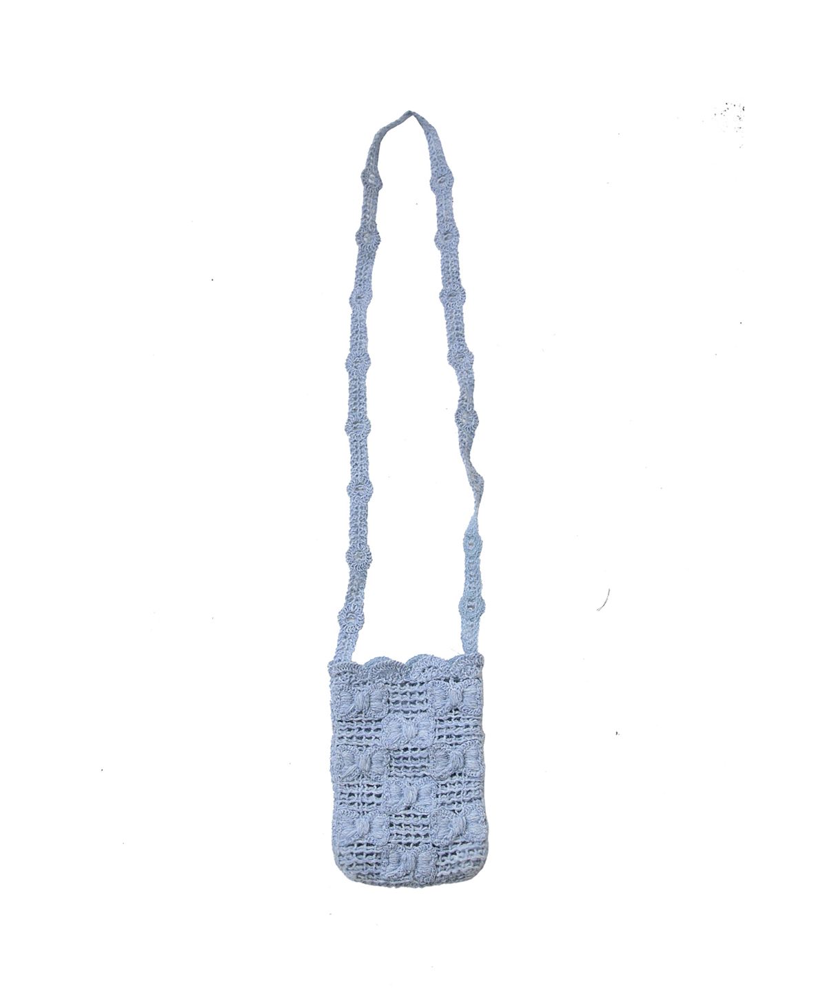 오드원아웃(ODDONEOUT) RIBBON KNIT MINI CROSS BAG SKY