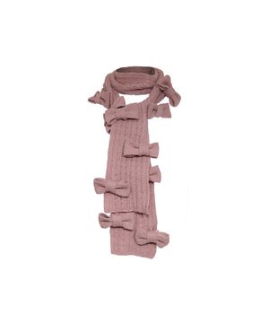 KNIT RIBBON MUFFLER PINK