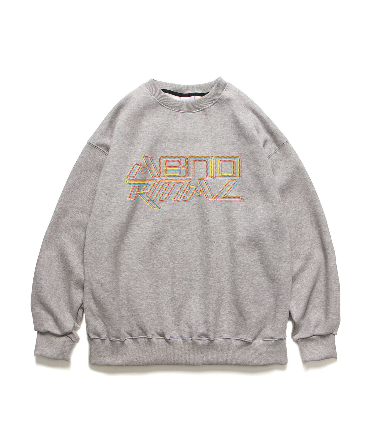 앱놀머씽(ABNORMALTHING) SC DOTTING 크루넥 그레이 (SC DOTTING CREWNECK GREY)