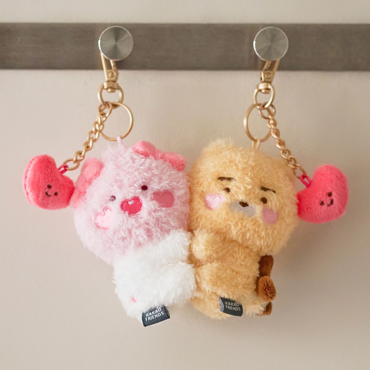 카카오프렌즈(KAKAO FRIENDS) 러브 마그넷 키링인형 세트_리틀라이언&리틀어피치