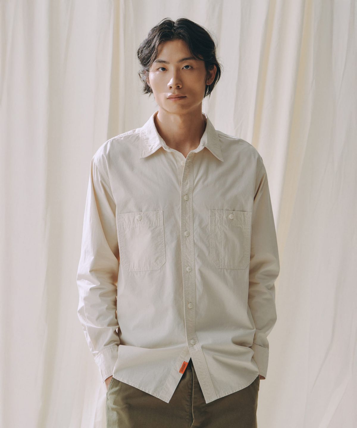 유니버셜 오버롤(UNIVERSAL OVERALL) STANDARD WORK SHIRTS LIGHT BEIGE