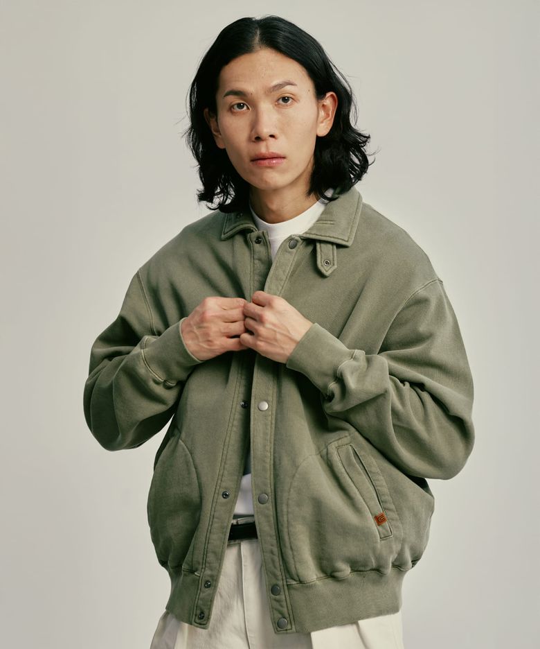 SNAP SWEAT CARDIGAN OLIVE KHAKI
