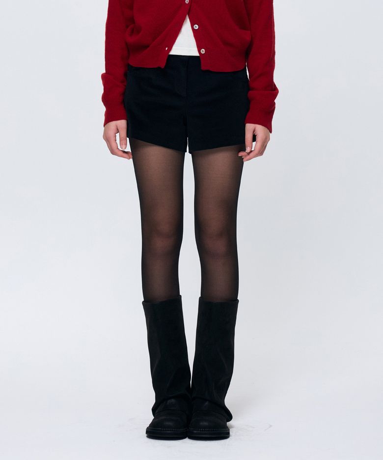 SILEN CORDUROY MICRO PANTS / BLACK