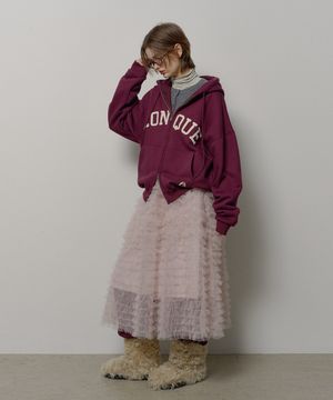 SHA TIERED LONG SKIRT (PINK)