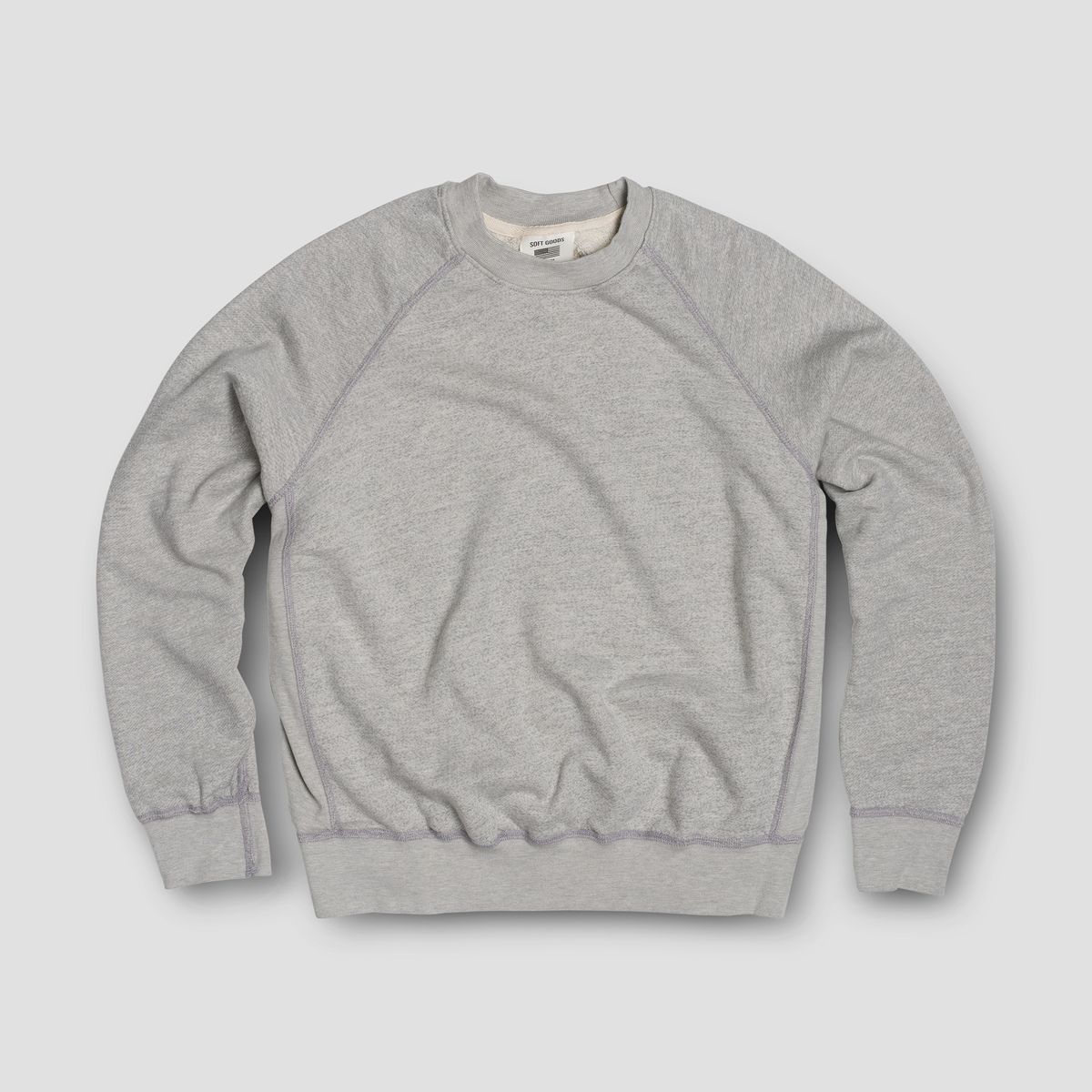 소프트굿즈(SOFT GOODS MFG) 테리 스웻셔츠, 헤더그레이