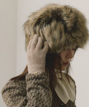 COC LAMBSWOOL CHARM GLOVES BROWN