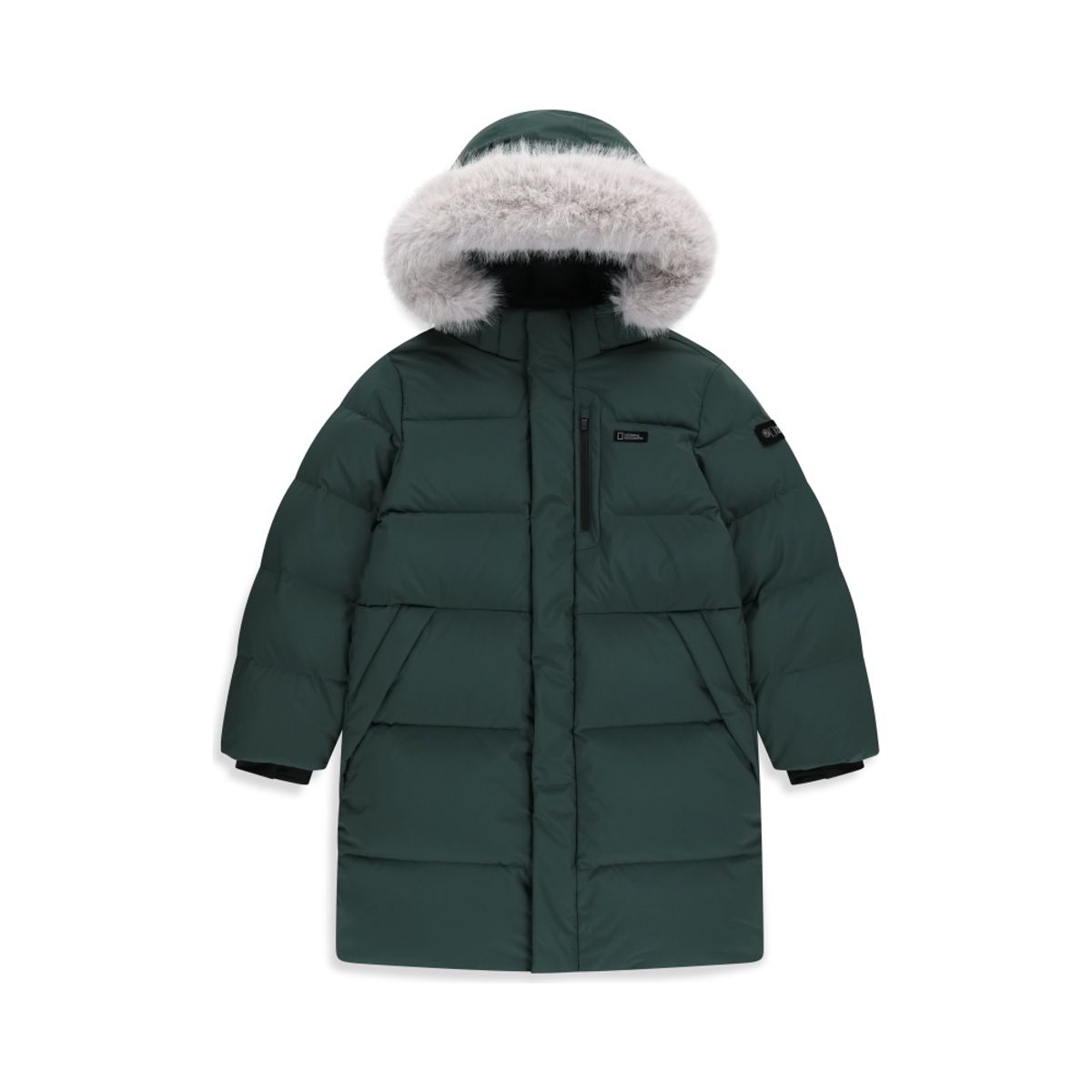 내셔널지오그래픽 키즈(NATIONAL GEOGRAPHIC KIDS) K254UDW830 어드벤처 매너티 롱 덕 다운 점퍼 D/GREEN
