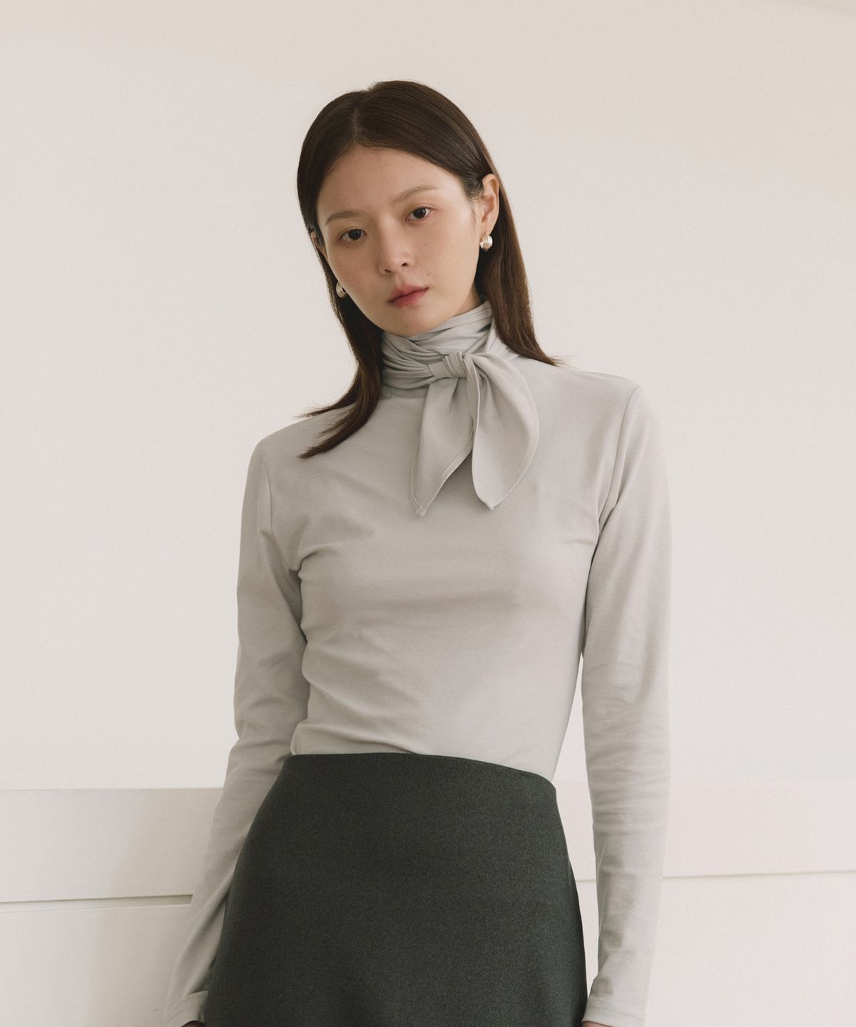 리올그(REORG) COC LONG TIE SHIRTS BLUE DAWN