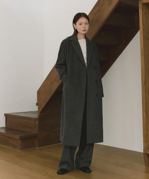 COC CAHSMERE ONE BUTTON LONG COAT GRAY