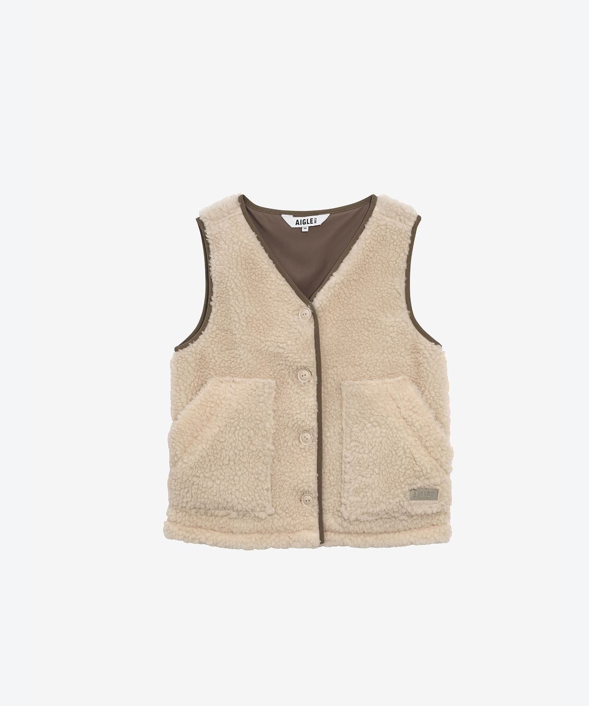 에이글(Aigle) 여성 버튼 쉐르파 베스트 AIW25WFLE009SAB