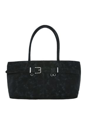 벨트 디테일 스웨이드 토트백