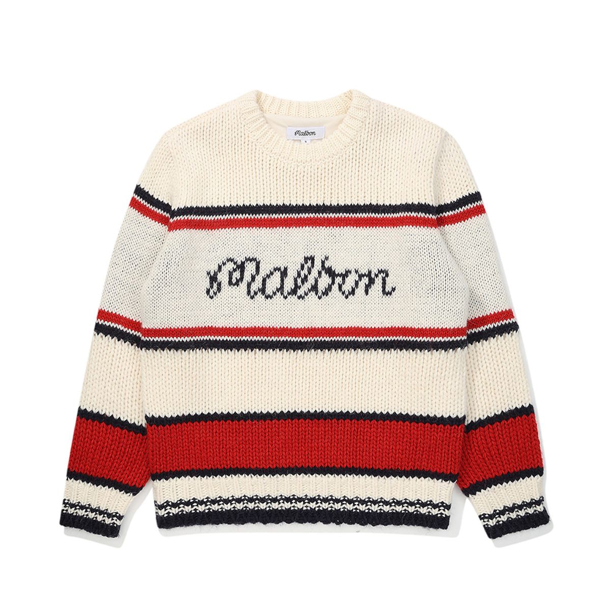 말본 골프(MALBON GOLF) 버킷 포인트 스웨터 IVORY (MAN)