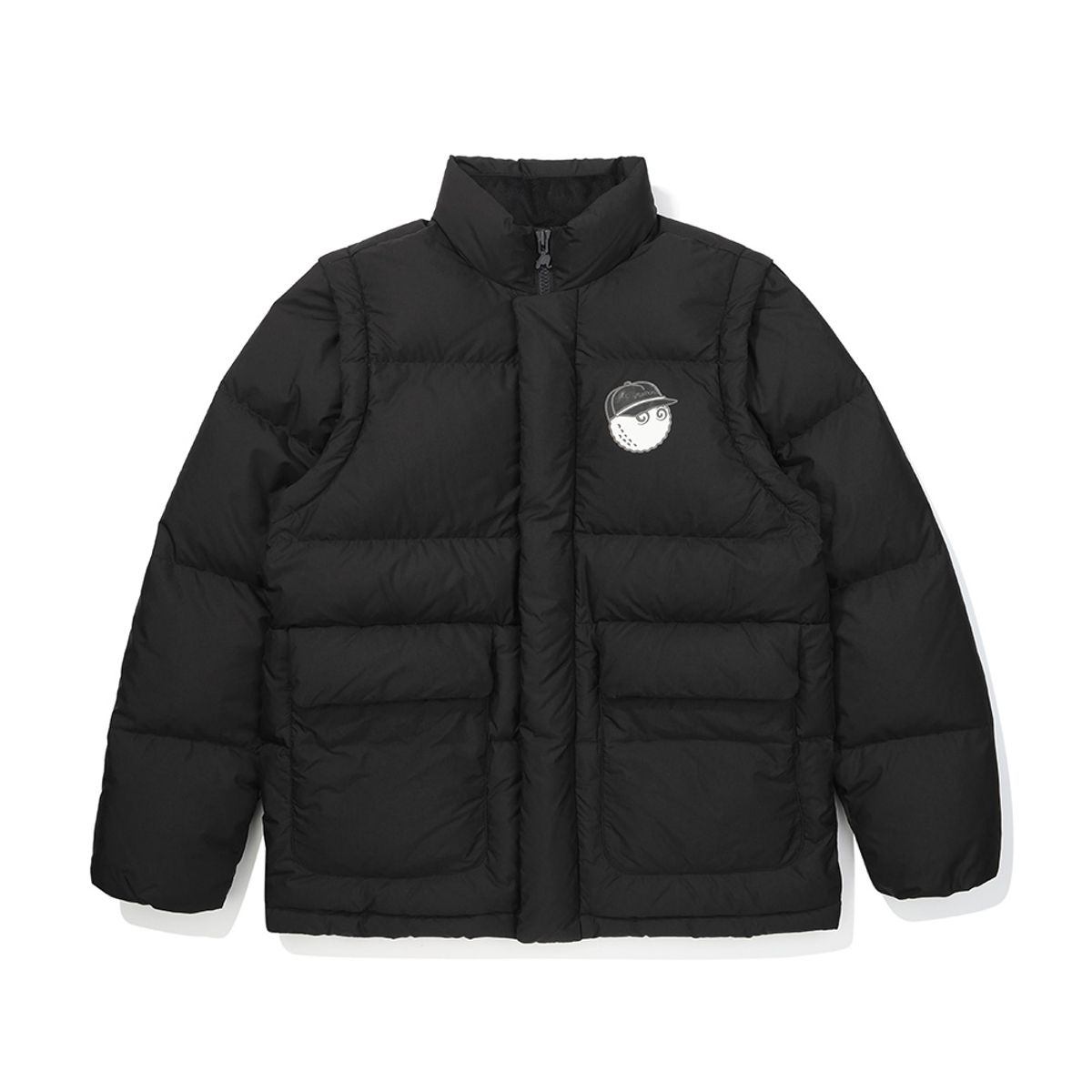 말본 골프(MALBON GOLF) 버킷 포인트 푸퍼 다운 자켓 BLACK (MAN)