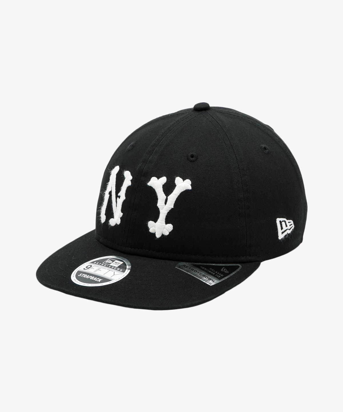 뉴에라(NEW ERA) MLB 쿠퍼스타운 뉴욕 양키스 하이랜더스 레트로 크라운 스트랩백 블랙