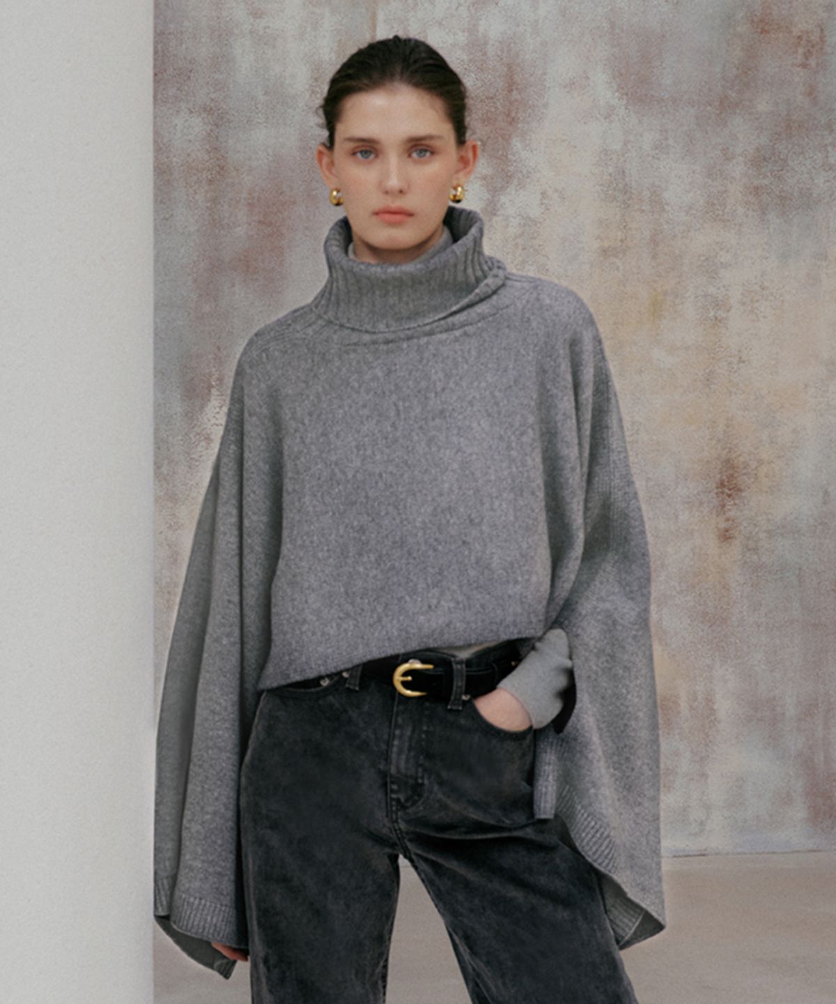 바니스뉴욕(BARNEYS NEWYORK) FW 앨리엇 울블렌드 터틀케이프 그레이