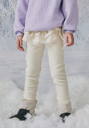 BZ72PT01IV 아이보리 골지 기모 쫄바지